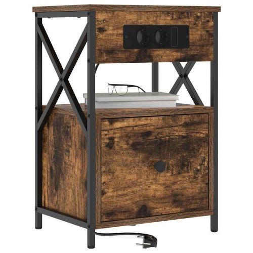 Нощен шкаф с чекмедже Димян дъб 40 x 31 x 60 см Инженерно дърво