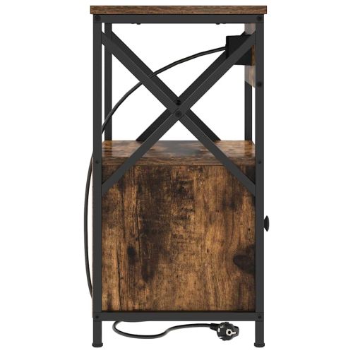 Нощен шкаф 2 pcs Димян дъб 40 x 31 x 60 см Инженерно дърво