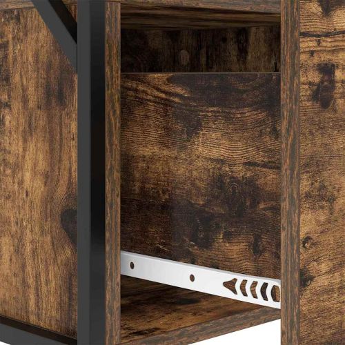 Нощен шкаф 2 pcs Димян дъб 40 x 31 x 60 см Инженерно дърво