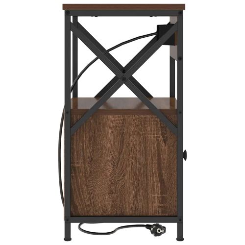 Нощен шкаф 2 pcs Кафяв дъб 40 x 31 x 60 см Инженерно дърво
