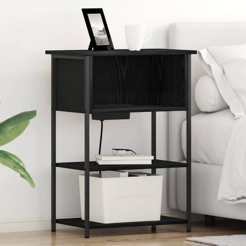 Нощен шкаф Черния дъб 55 x 31 x 76 см Инженерно дърво