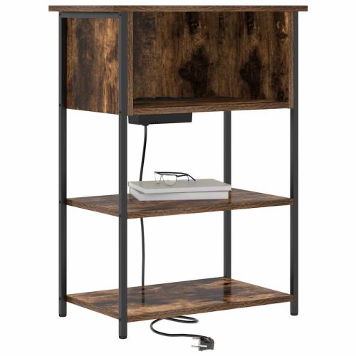 Нощен шкаф Димян дъб 55 x 31 x 76 см Инженерно дърво