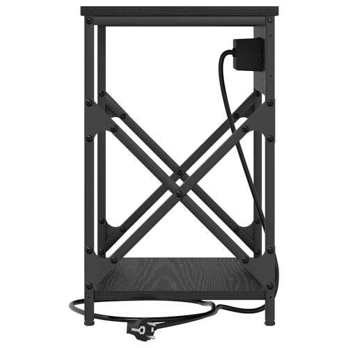 Нощен шкаф 2 pcs Черния дъб 41 x 31 x 51 см Инженерно дърво