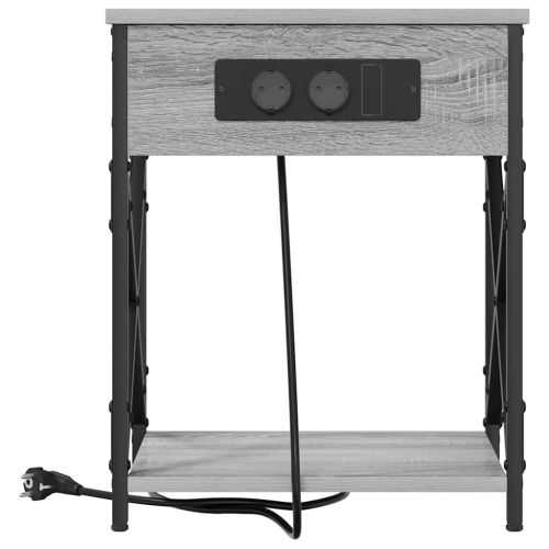 Нощен шкаф 2 pcs Сив Сонома 41 x 31 x 51 см Инженерно дърво