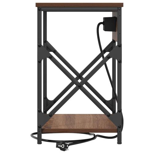 Нощен шкаф 2 pcs Кафяв дъб 41 x 31 x 51 см Инженерно дърво