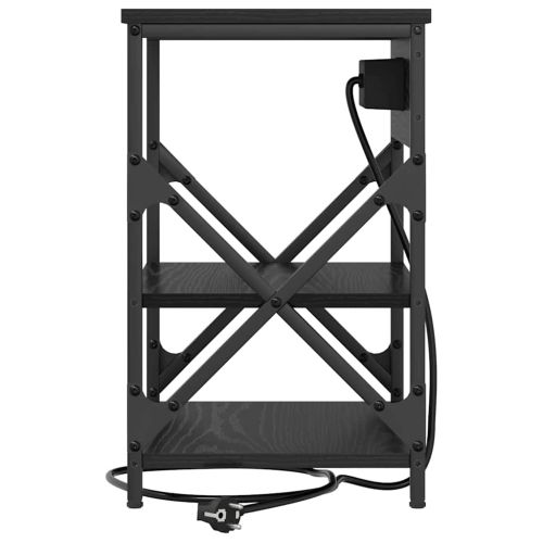 Нощен шкаф 2 pcs Черния дъб 41 x 31 x 51 см Инженерно дърво