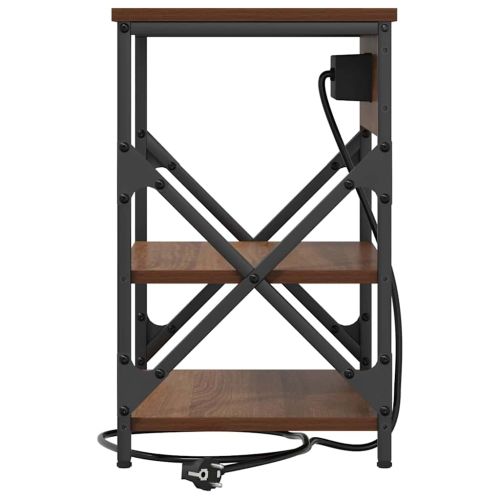 Нощен шкаф 2 pcs Кафяв дъб 41 x 31 x 51 см Инженерно дърво