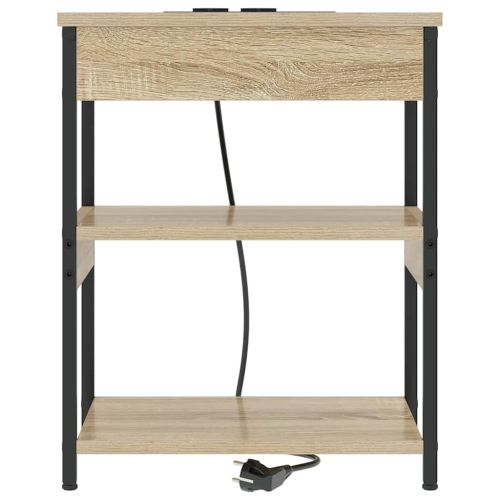 Нощен шкаф 2 pcs Сонома дъб 41 x 31 x 51 см Инженерно дърво