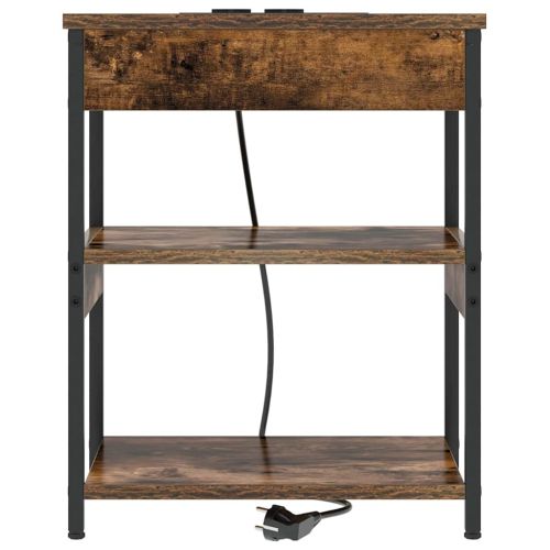 Нощен шкаф 2 pcs Димян дъб 41 x 31 x 51 см Инженерно дърво