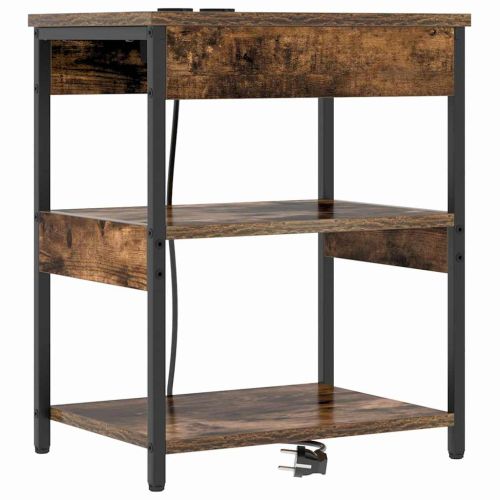 Нощен шкаф 2 pcs Димян дъб 41 x 31 x 51 см Инженерно дърво