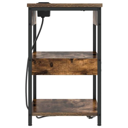 Нощен шкаф 2 pcs Димян дъб 41 x 31 x 51 см Инженерно дърво