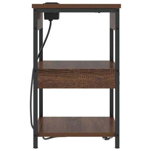 Нощен шкаф 2 pcs Кафяв дъб 41 x 31 x 51 см Инженерно дърво