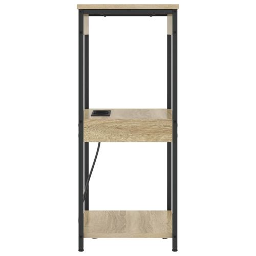 Нощен шкаф с рафт Сонома дъб 41 x 31 x 76 см Инженерно дърво