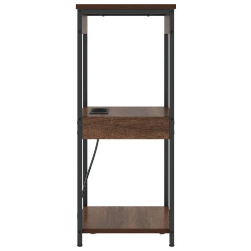 Нощен шкаф с рафт Кафяв дъб 41 x 31 x 76 см Инженерно дърво