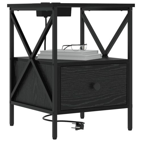 Нощен шкаф Черния дъб 41,5 x 40,5 x 55 см Инженерно дърво