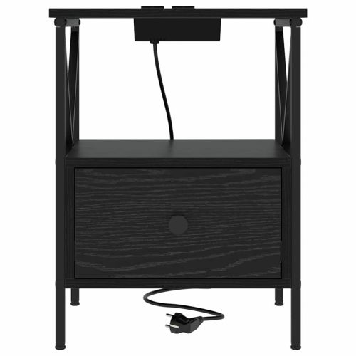 Нощен шкаф 2 pcs Черния дъб 41,5 x 40,5 x 55 см Инженерно дърво