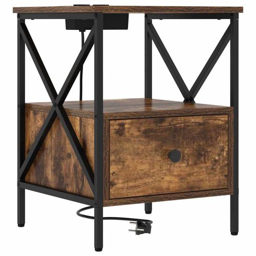 Нощен шкаф 2 pcs Димян дъб 41,5 x 40,5 x 55 см Инженерно дърво