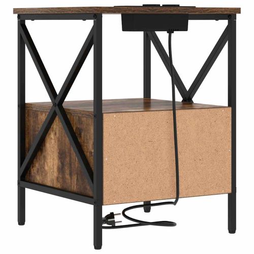 Нощен шкаф 2 pcs Димян дъб 41,5 x 40,5 x 55 см Инженерно дърво