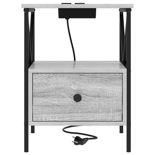 Нощен шкаф 2 pcs Сив Сонома 41,5 x 40,5 x 55 см Инженерно дърво