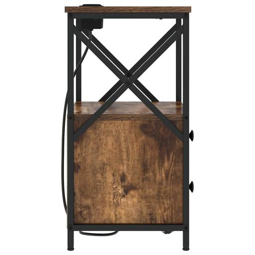Нощен шкаф 2 pcs Димян дъб 40 x 31 x 60 см Инженерно дърво