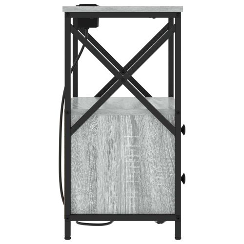 Нощен шкаф 2 pcs Сив Сонома 40 x 31 x 60 см Инженерно дърво