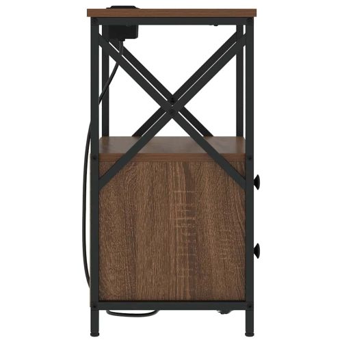 Нощен шкаф 2 pcs Кафяв дъб 40 x 31 x 60 см Инженерно дърво
