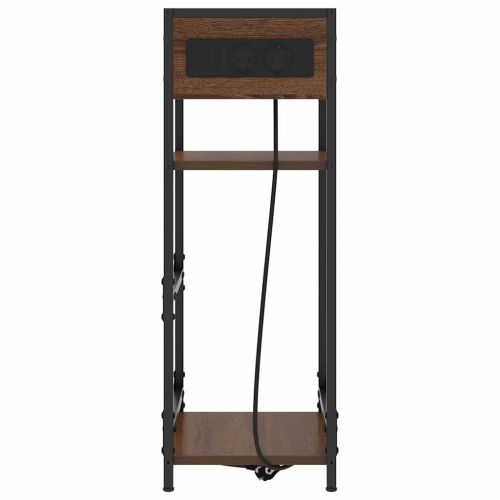 Нощен шкаф Кафяв дъб 40 x 27 x 76 см Инженерно дърво