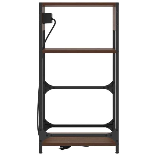 Нощен шкаф Кафяв дъб 40 x 27 x 76 см Инженерно дърво