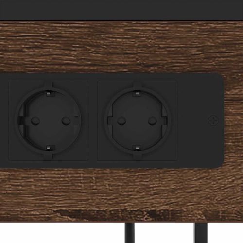 Нощен шкаф Кафяв дъб 40 x 27 x 76 см Инженерно дърво