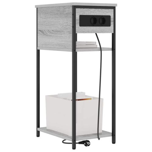 Нощен шкаф Сив Сонома 41 x 28 x 76 см Инженерно дърво