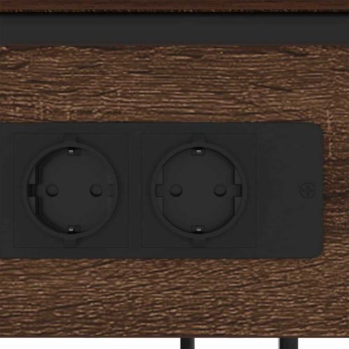 Нощен шкаф Кафяв дъб 41 x 28 x 76 см Инженерно дърво