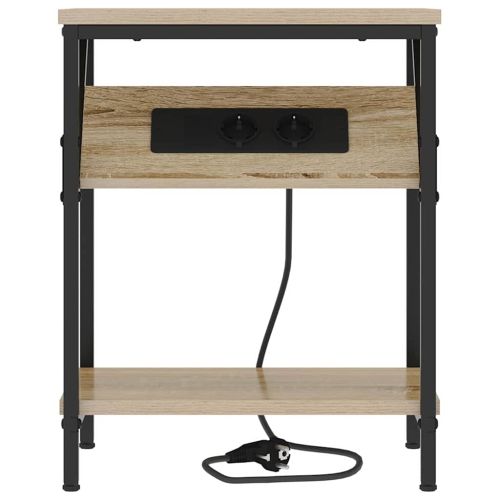 Нощен шкаф 2 pcs Сонома дъб 38 x 30 x 48 см Инженерно дърво