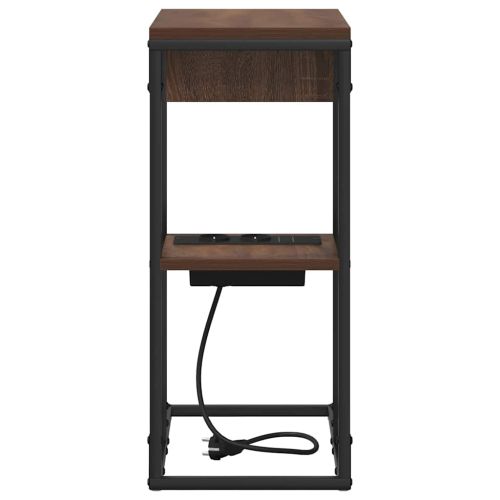 Нощен шкаф Кафяв дъб 41,5 x 26 x 60,5 см Инженерно дърво