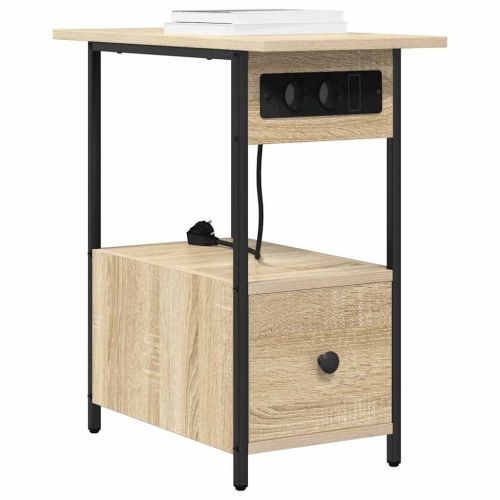 Нощен шкаф Сонома дъб 60 x 30 x 61 см Инженерно дърво