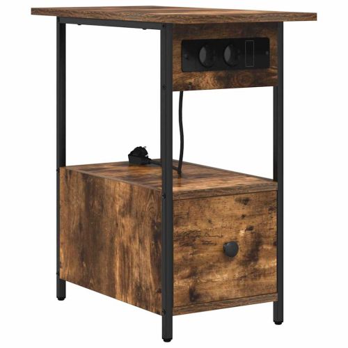 Нощен шкаф с чекмедже Димян дъб 60 x 30 x 61 см Инженерно дърво