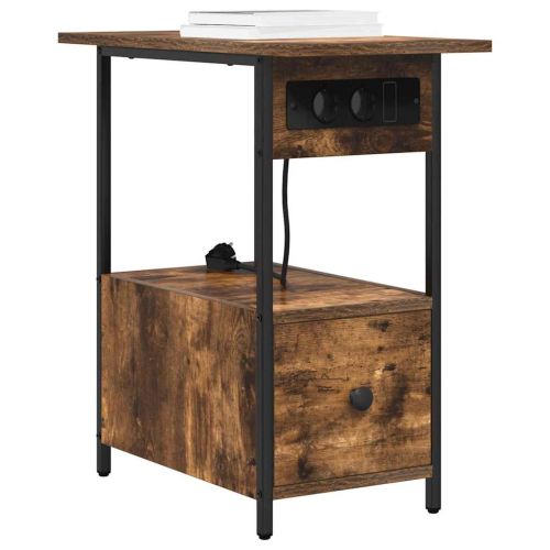 Нощен шкаф с чекмедже Димян дъб 60 x 30 x 61 см Инженерно дърво