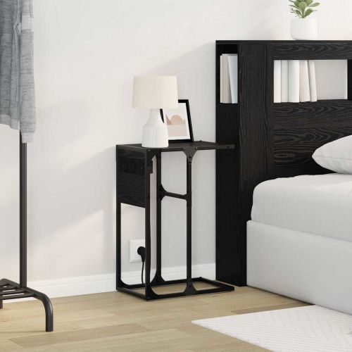 Нощен шкаф Черния дъб 41,5 x 26 x 60,5 см Инженерно дърво