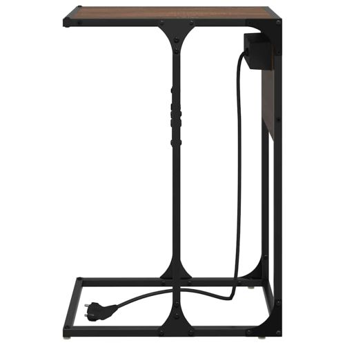 Нощен шкаф Кафяв дъб 41,5 x 26 x 60,5 см Инженерно дърво