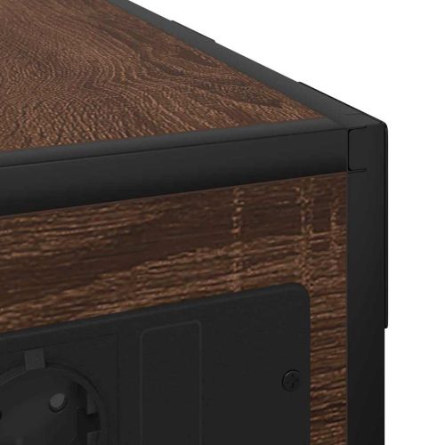 Нощен шкаф Кафяв дъб 41,5 x 26 x 60,5 см Инженерно дърво