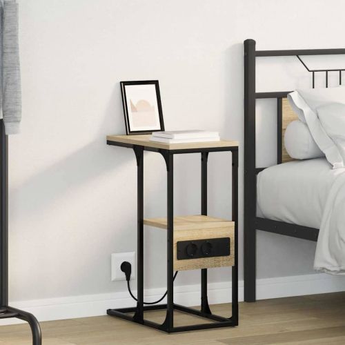 Нощен шкаф дъб сонома 41.5 x 26 x 60.5 см Инженерно дърво