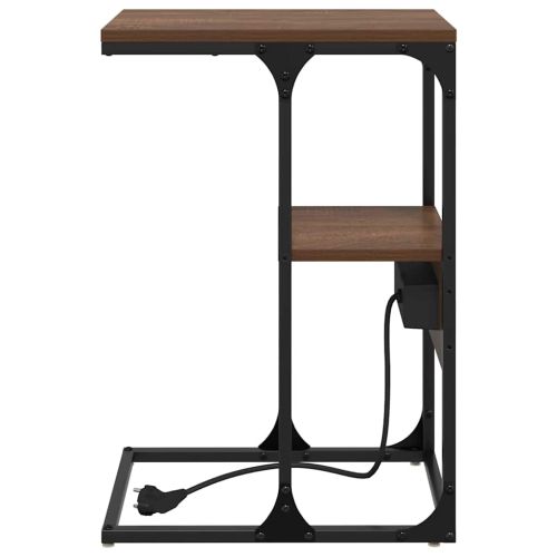 Нощен шкаф Кафяв дъб 41.5 x 26 x 60.5 см Инженерно дърво