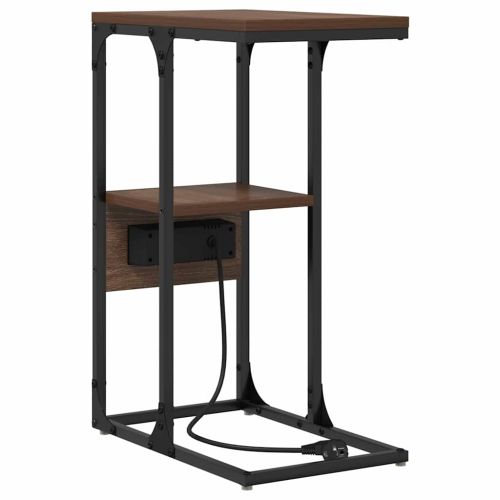 Нощен шкаф Кафяв дъб 41.5 x 26 x 60.5 см Инженерно дърво