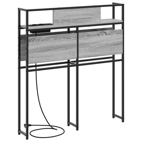 Табла за съхранение с рафт Сив сонома 80 cm Инженерно дърво