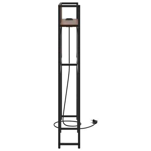 Табла за съхранение с рафт Кафяв дъб 80 cm Инженерно дърво