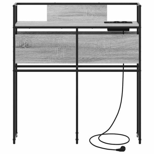 Табла за съхранение с рафт Сив сонома 100 cm Инженерно дърво