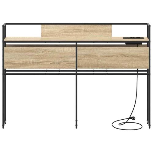 Табла за съхранение с рафт дъб сонома 120 cm Инженерно дърво