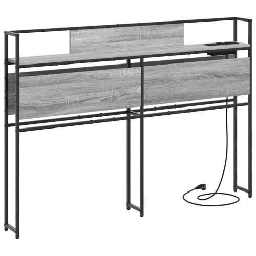 Табла за съхранение с рафт Сив сонома 135 cm Инженерно дърво