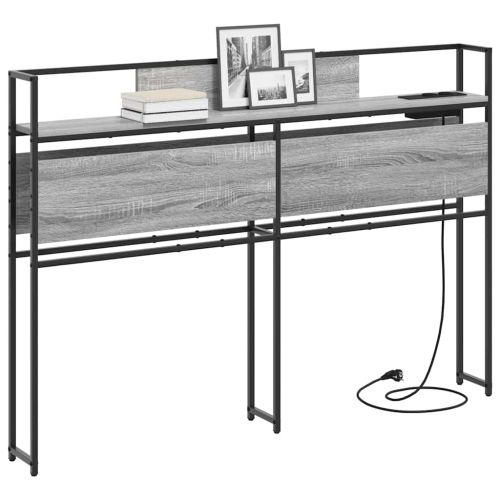 Табла за съхранение с рафт Сив сонома 135 cm Инженерно дърво