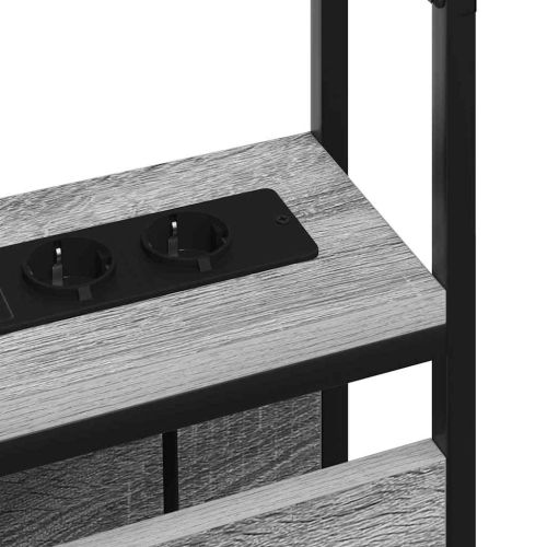 Табла за съхранение с рафт Сив сонома 135 cm Инженерно дърво