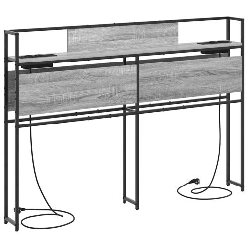 Табла за съхранение с рафт Сив сонома 140 cm Инженерно дърво